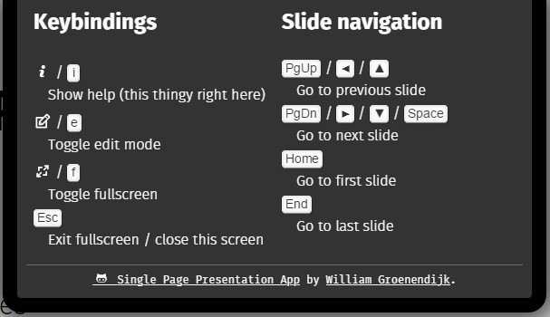 Single Page Presentation App